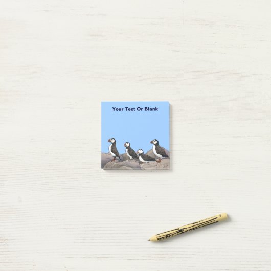 Atlantic Puffins Post-it® Notes (Op bureau)