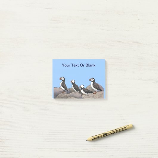 Atlantic Puffins Post-it® Notes (Op bureau)