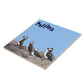 Atlantic Puffins Tegeltje (Zijkant)