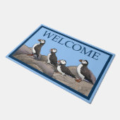 Atlantic Puffins - Welkom Deurmat (Schuin)