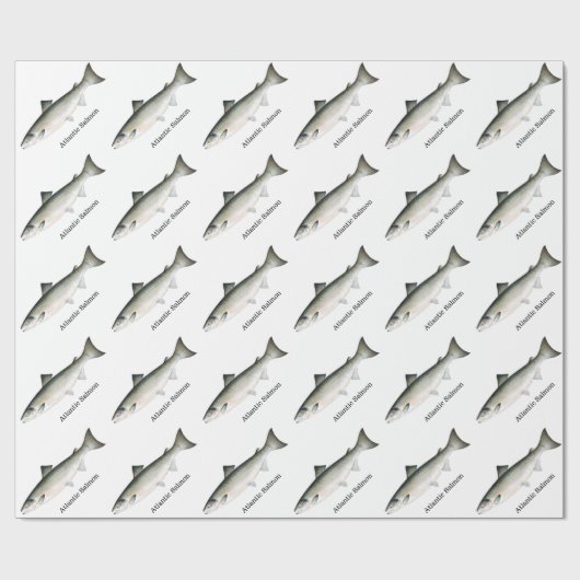 Atlantic Salmon Fishtern Pattern Cadeaupapier (Vlak)