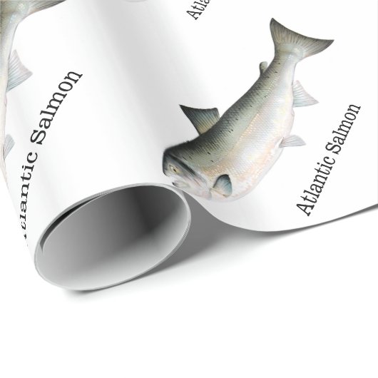 Atlantic Salmon Fishtern Pattern Cadeaupapier (Rol Hoek)