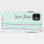 Atlantic Stripe 'naam' Verticale iPhone case (Achterkant (horizontaal))