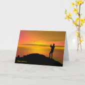 Atlantic Sunset pour carte de voeux d'anniversaire (Fleur jaune)