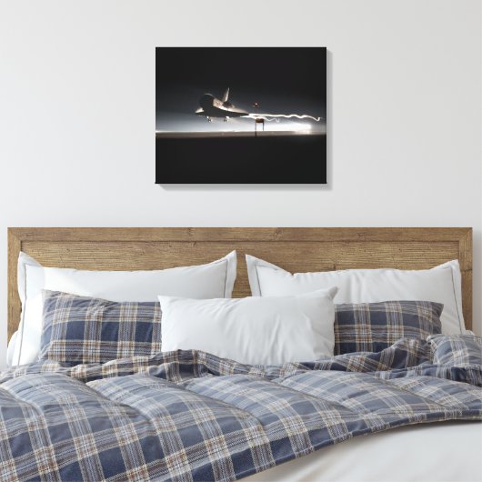 Atlantis Afscheid Landing Canvas Print (Insitu (Slaapkamer))