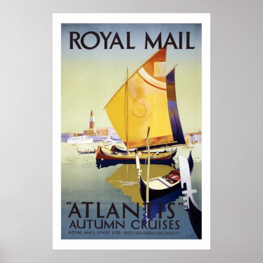 Atlantis Autumn Cruises Vintage Travel Posters (Voorkant)