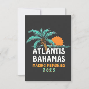 Atlantis Bahama's maken herinneringen 2025 Bedankkaart