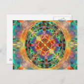 Atlantis geïnspireerde Rainbow Mandala Briefkaart (Voorkant / Achterkant)