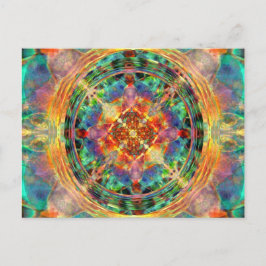 Atlantis geïnspireerde Rainbow Mandala Briefkaart
