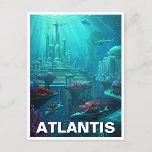 Atlantis Mythology Travel Briefkaart