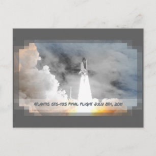 Atlantis Space Shuttle STS-135 Laatste vlucht Briefkaart