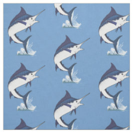 Atlantische blauwe marlijn stof