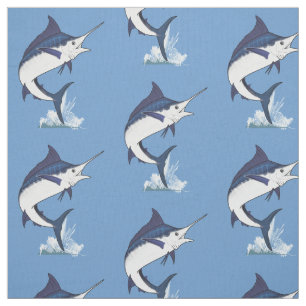 Atlantische blauwe marlijn stof