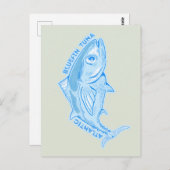 Atlantische blauwvintonijn briefkaart (Voorkant / Achterkant)