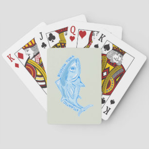 Atlantische blauwvintonijn pokerkaarten