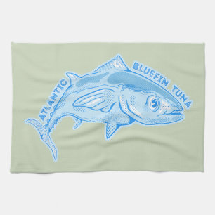 Atlantische blauwvintonijn theedoek