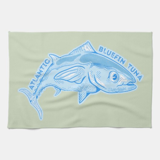 Atlantische blauwvintonijn theedoek (Horizontaal)