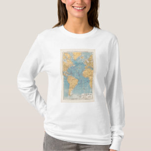 Atlantische kaart t-shirt