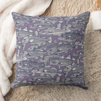 Atlantische kabeljauw marineblauw violet kussen