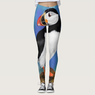 Atlantische Leggings van Puffin Bird - Schilderen