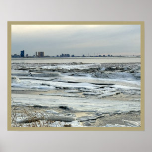 Atlantische Oceaan Bevroren Poster