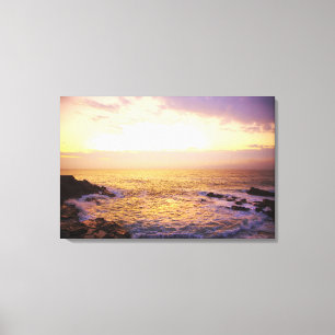 Atlantische Oceaan bij zonsopgang, uitzicht uit Po Canvas Afdruk