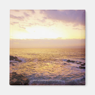 Atlantische Oceaan bij zonsopgang, uitzicht uit Po Magneet