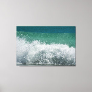 Atlantische oceaan Breakende gekrulde golf Canvas Afdruk