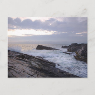 Atlantische Oceaan op zonsopgang in Maine Briefkaart
