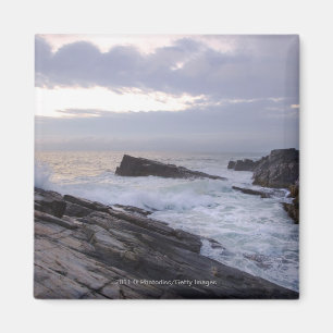 Atlantische Oceaan op zonsopgang in Maine Magneet