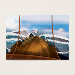 Atlantische Oceaan Storm Schip Visitekaartjes