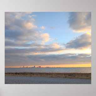 Atlantische Oceaan Zonsondergang Poster