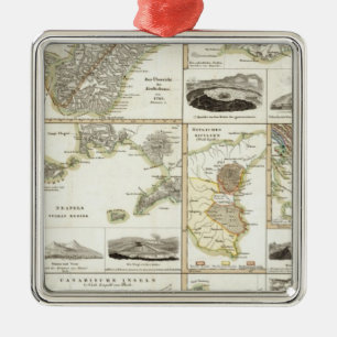 Atlantische vulkanische activiteit metalen ornament