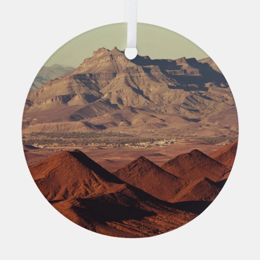 Atlas berglandschappen Marokko landschap Glas Ornament (Achterkant)