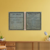 Atlas bij Worcester's epitome Canvas Afdruk (Insitu (Woonkamer))