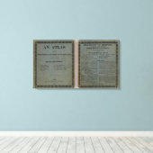 Atlas bij Worcester's epitome Canvas Afdruk (Insitu (Houten vloer))