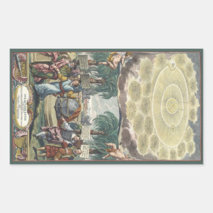 Atlas Coelestis van Doppelmaier,  astronomie Rechthoekige Sticker