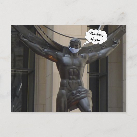 Atlas, denken aan u - NYC H briefkaart (Voorkant)