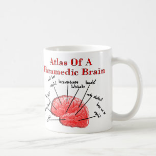Atlas d'une tasse de café de cerveau d'infirmier