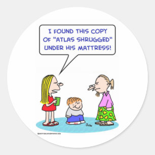 Atlas haalde zijn schouders op onder matras ronde sticker