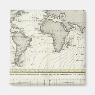 Atlas-kaart met brede golf magneet