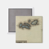 Atlas-kaart van de Azoren Magneet (Voorkant / Achterkant)