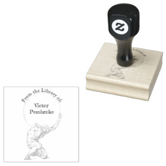 Atlas Man Sketch Illustratie Rubberstempel