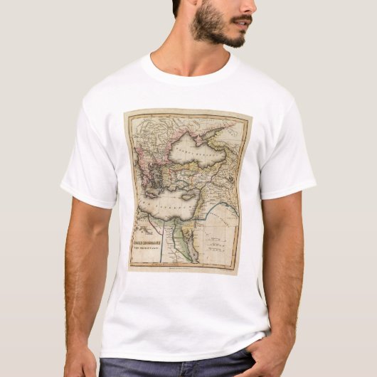 Atlas Map Midden-Oosten T-shirt (Voorkant)