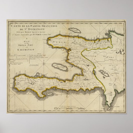 Atlas Map of Haiti Poster (Voorkant)