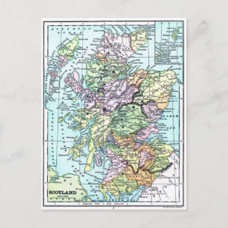 Atlas Map - Schotland Briefkaart