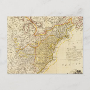 Atlas Map Verenigde Staten Noord-Amerika Briefkaart