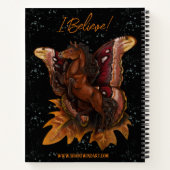 Atlas Moth Fairy Horse Sketchbook Notitieboek (Achterkant)