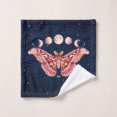 Atlas Moth Night Sky Cosmos Moon Phase | Boho Art (Gant de toilette)