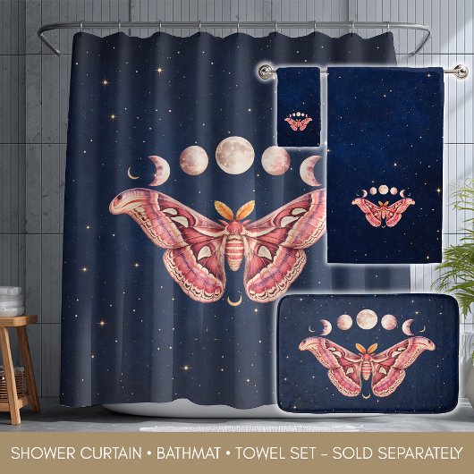 Atlas Moth Night Sky Cosmos Moon Phase | Boho Art